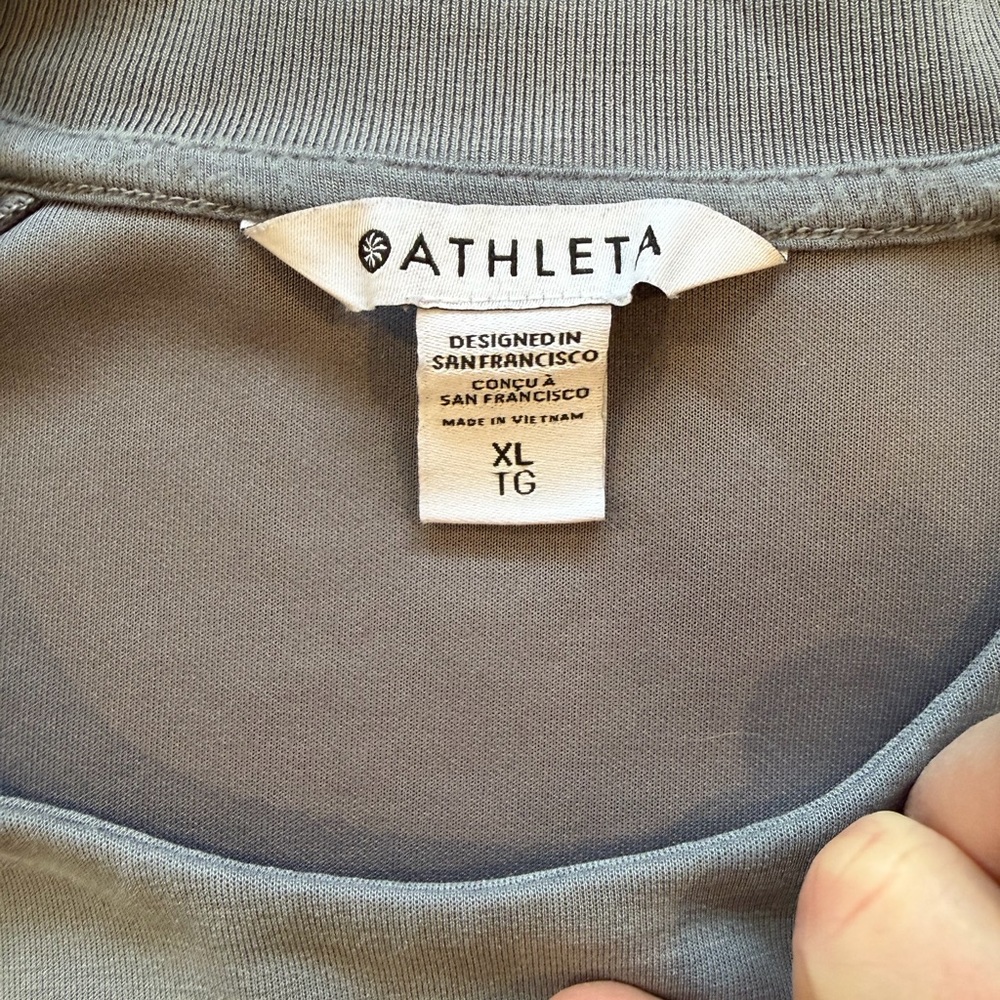 Athleta Seasoft crewneck sweatshirt pullover gray cosmos XL Athleisure travel - Picture 8 of 11